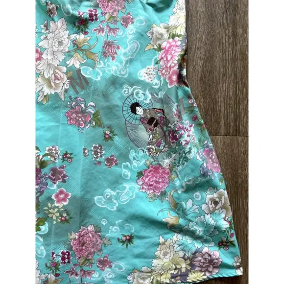 2005 Aqua Floral Slip Inspired by Phoebe Halliwell on Charmed - Picture 6 of 8